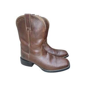Ariat Mens Heritage Roper Brown Leather Western Cowboy Boots Shoes Size 8 D